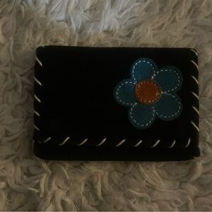 Black and Blue Floral Women's wallet